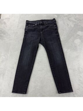 R13 Women's Size 24x21 The Drop Skinny Low Rise Zipper Fly Black Denim Jeans